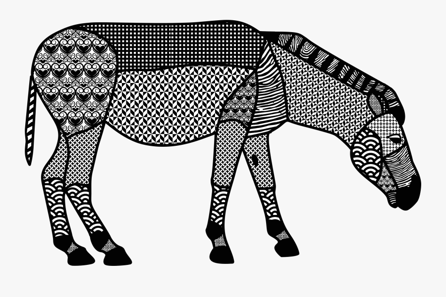 Ornamental Decorated Zebra Icons Png - Portable Network Graphics, Transparent Clipart