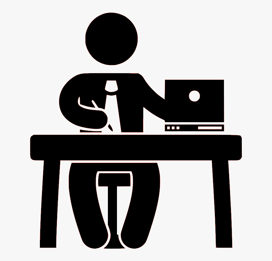 Clip Art Office Silhouette - Small Office Home Office Icon, Transparent Clipart