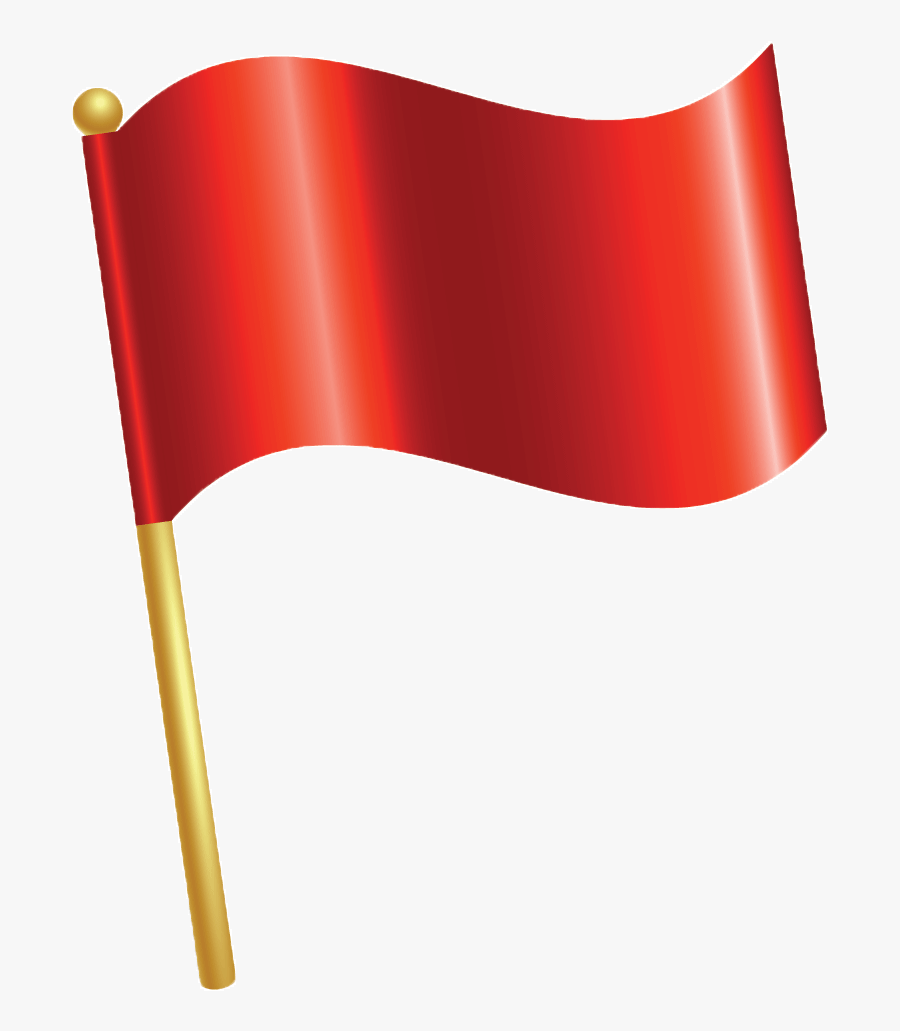 Red Flag Animated Clipart - Red Flag Transparent Background, Transparent Clipart