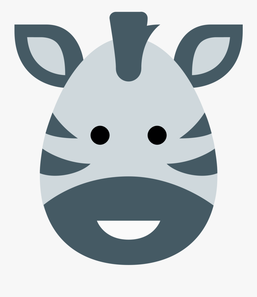 Zebra Icon In Flat Style - Flat Colors Icon Animal, Transparent Clipart