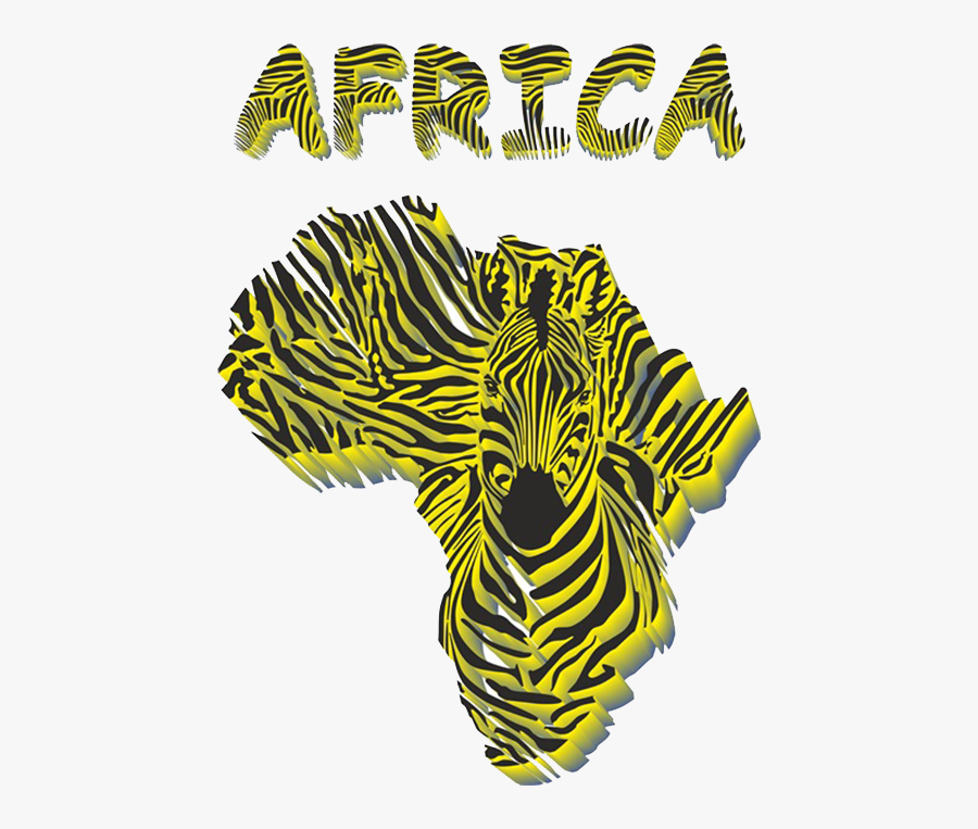 Transparent Map Of Africa Clipart - Zebra Africa Map Png, Transparent Clipart