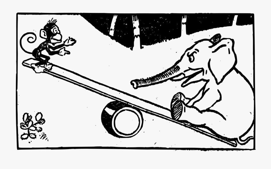 Clipart Office Kostenlos Clipart Seesaw Unfair - Black And White Clip Art Sea Saw, Transparent Clipart