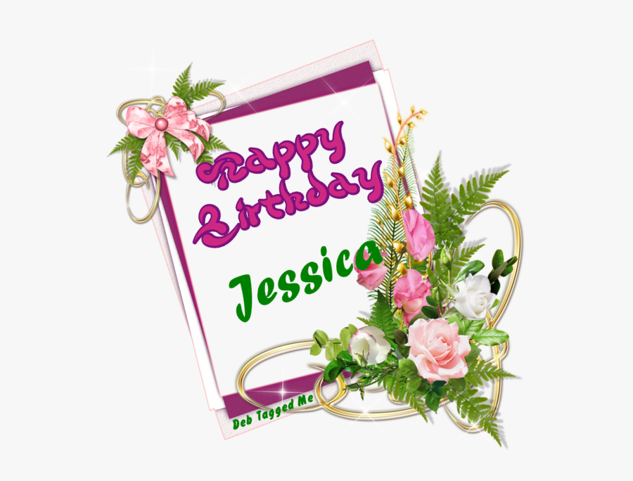 Glitter Text » Personal » Happy Birthday - Happy Birthday Ashley With Flowers, Transparent Clipart