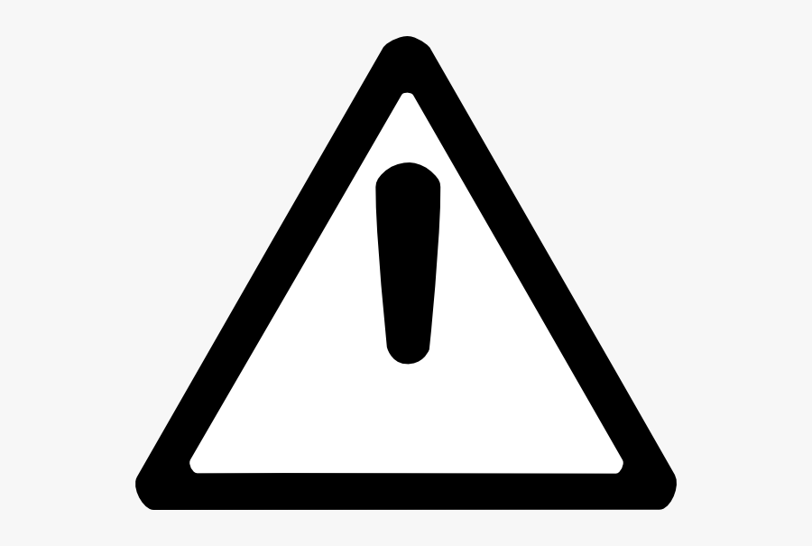 Caution Black And White, Transparent Clipart
