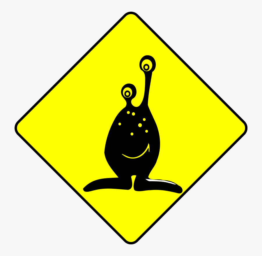 Transparent Alien Clipart Png - Caution Aliens Png, Transparent Clipart