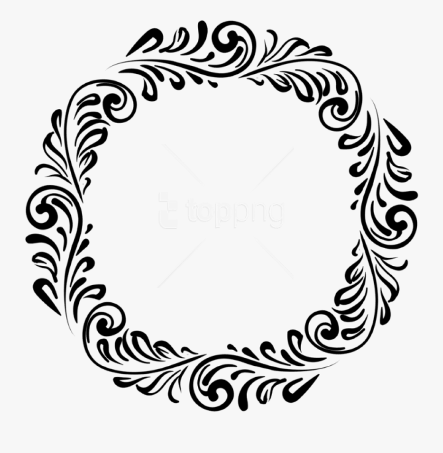 Free Png Download Round Black Border Frame Clipart - Border Circle Design Png, Transparent Clipart