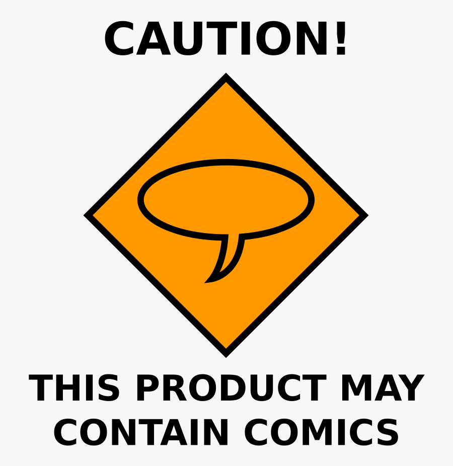 Caution Comics - Dopravní Značka Hlavní Silnice, Transparent Clipart