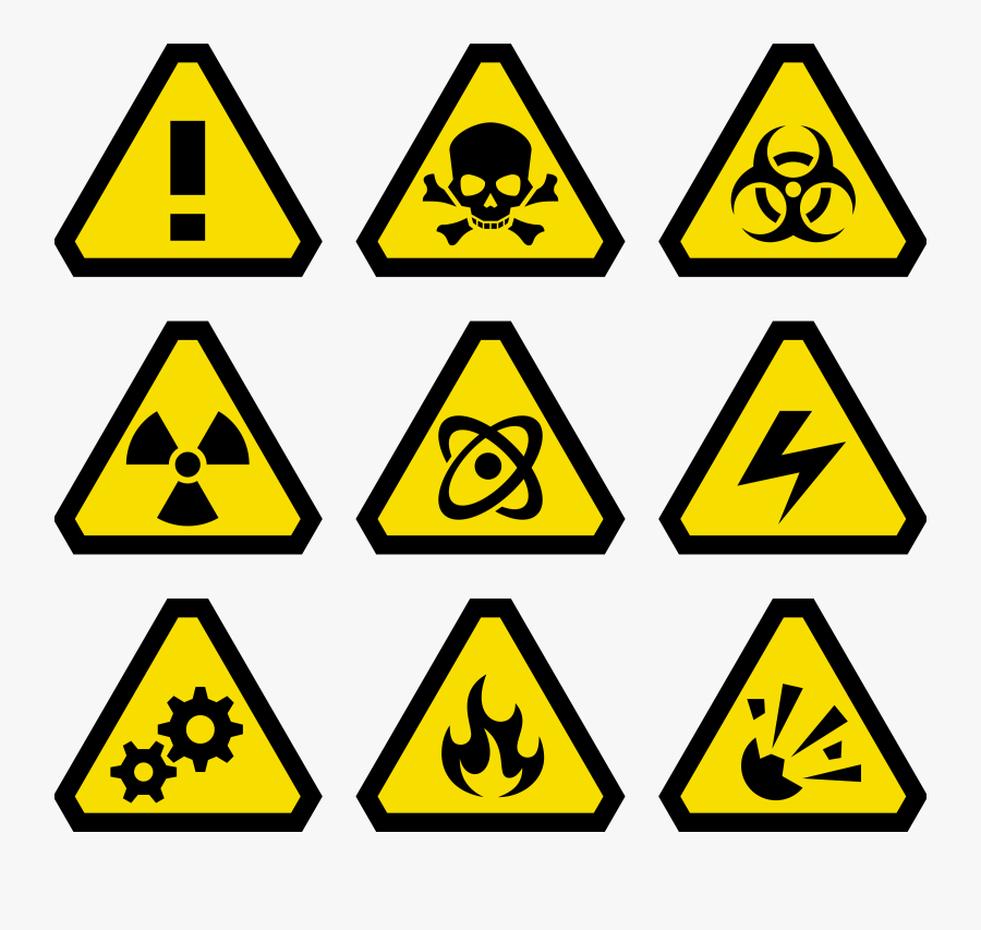 Warning Signs, Transparent Clipart