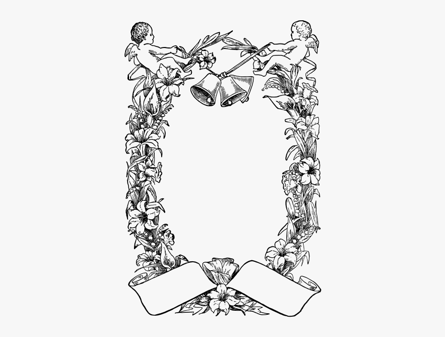Picture Frame,line Art,art - Borders And Frames Drawing, Transparent Clipart