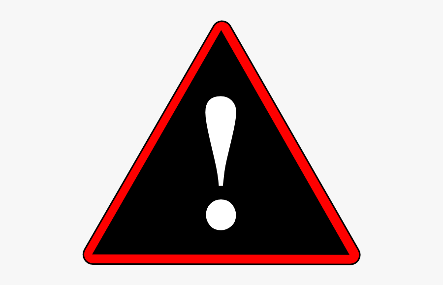 Red Black White Warning 1 Svg Clip Arts - Warning Icon Black And Red, Transparent Clipart