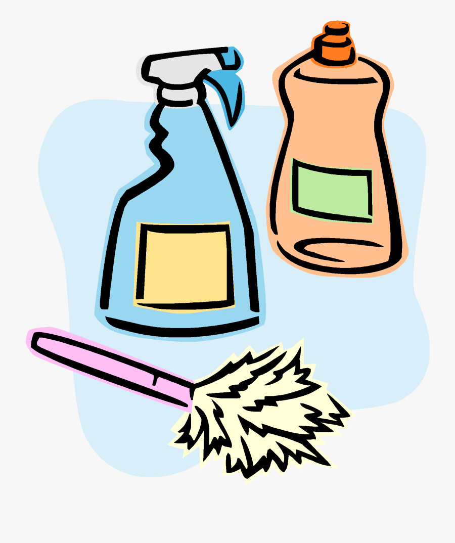 Use Caution Signs Or Cones To Barricade Slippery Areas - Household Cleaning Products Drawing, Transparent Clipart