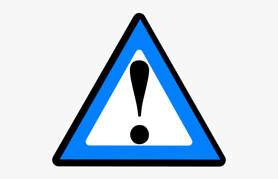 Black Blue Warning 1 Svg Clip Arts - Blue Warning Sign Clip Art, Transparent Clipart