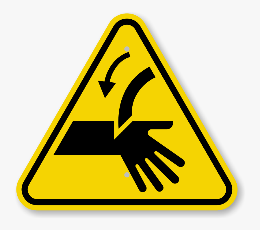 Iso Cutting Of Fingers Or Hand - Cuts And Lacerations Safety Sign, Transparent Clipart