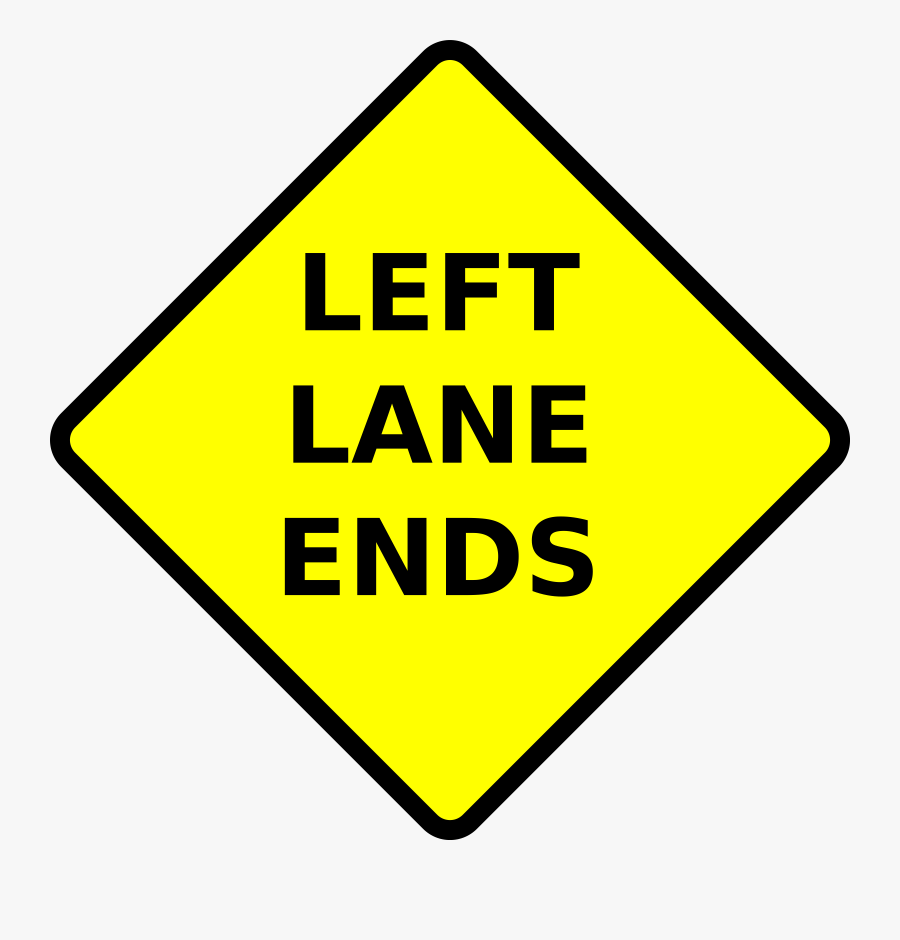 Triangle,angle,area - Mutcd W14 1, Transparent Clipart