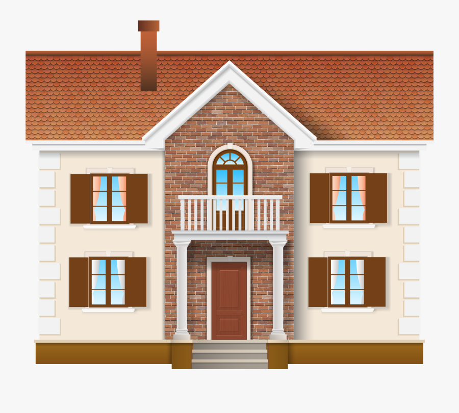 House Large Png Clip Art - Casas Con Balcones Dos Pisos, Transparent Clipart