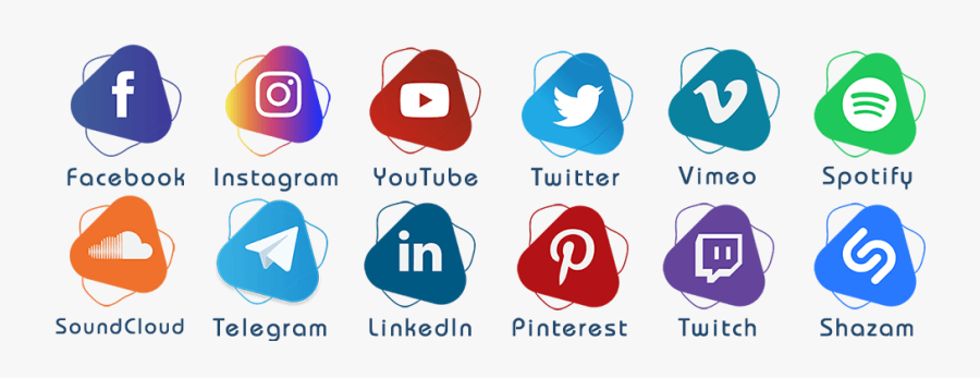 Facebook Instagram Twitter Png - Social Media Platforms Logos, Transparent Clipart