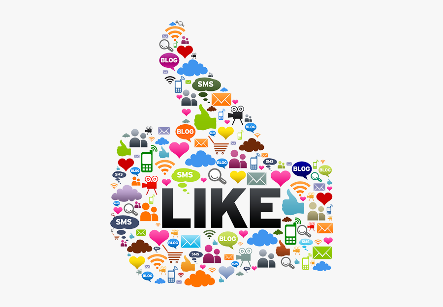 Button Media Marketing Like Social Free Clipart Hq - Like Social Media, Transparent Clipart