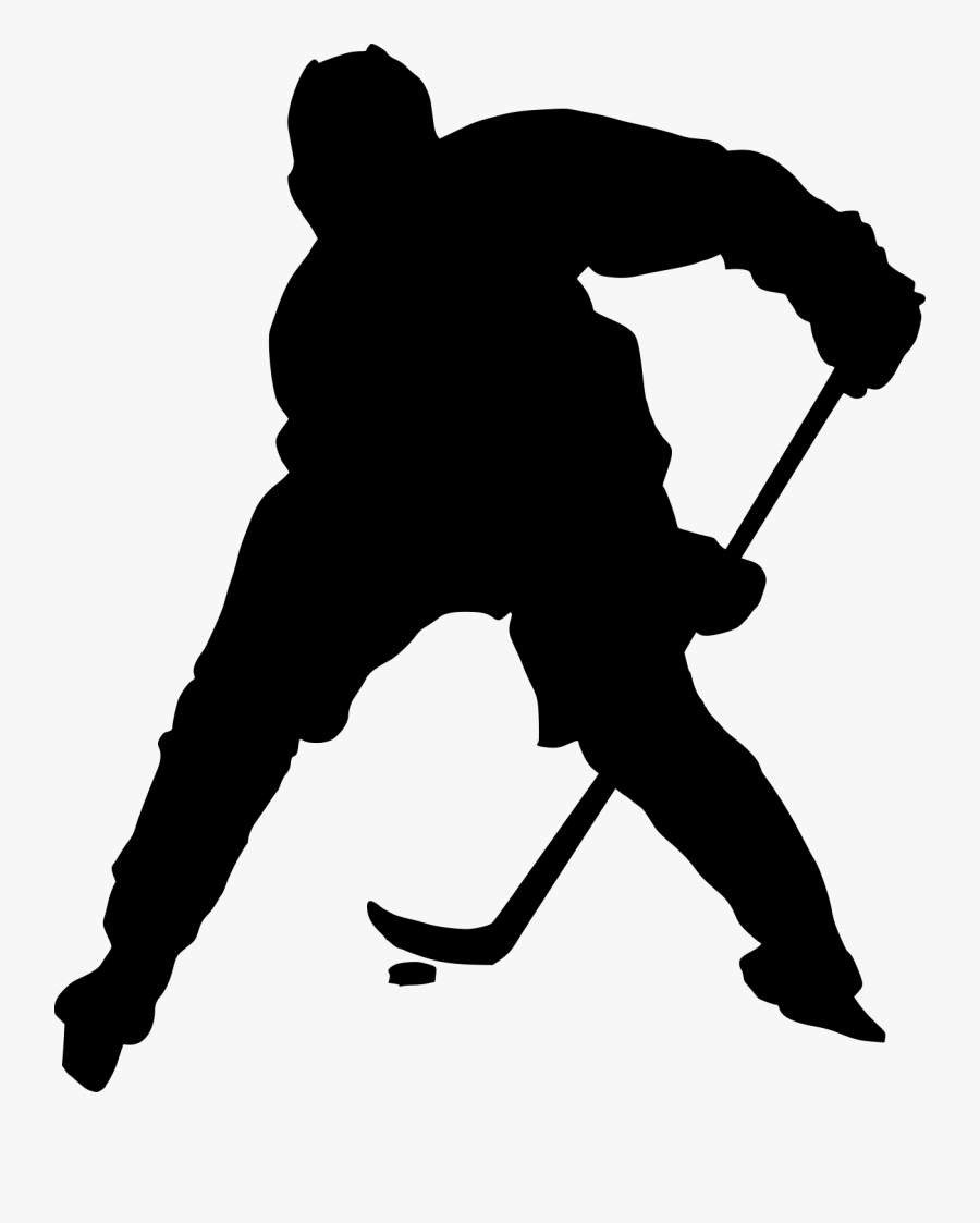 Hockey Player Silhouette Clipart - Silhouette Transparent Hockey Player, Transparent Clipart