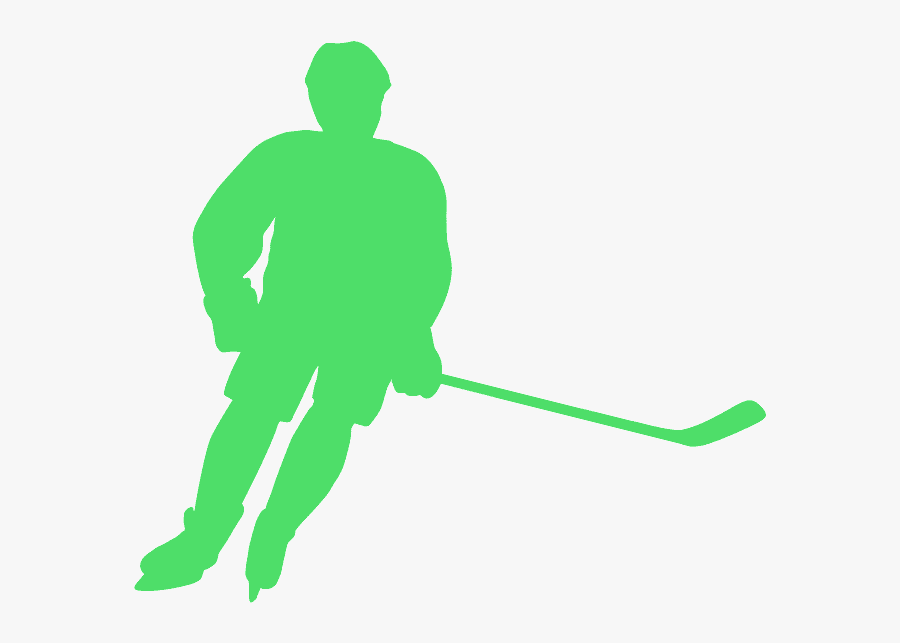 Hockey Player Purple Silhouette, Transparent Clipart