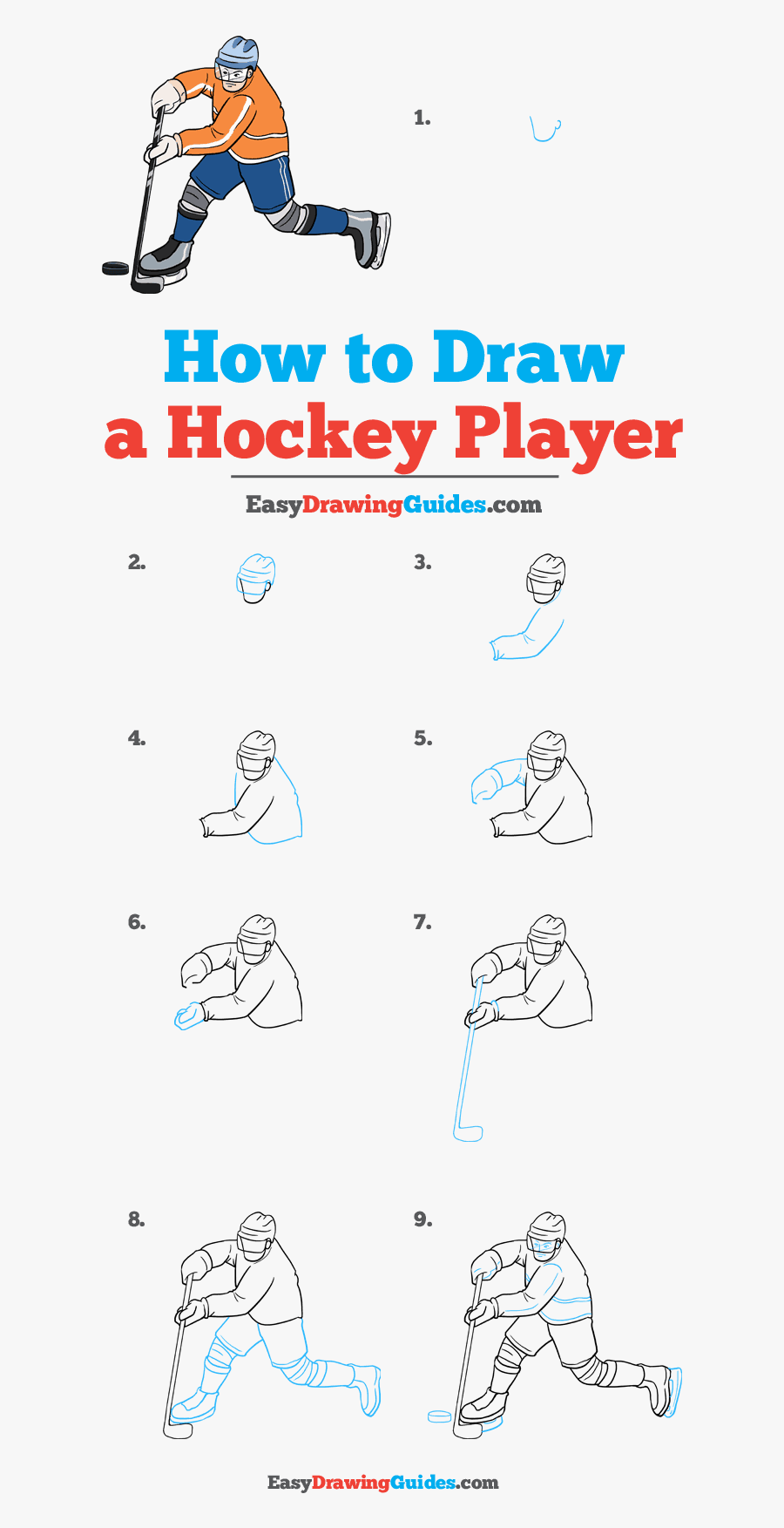 How To Draw Hockey Player - Elbow, Transparent Clipart