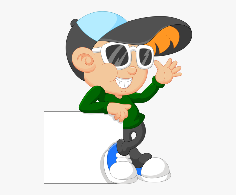 Boy Sunglasses Cartoon Png, Transparent Clipart