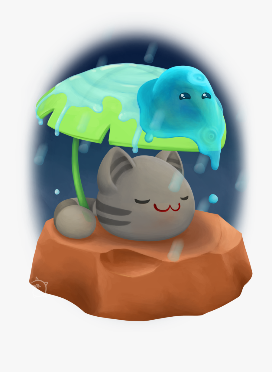 Cute Little Slimes In The Rain By Thedragenda - Slime Rancher Fanart, Transparent Clipart