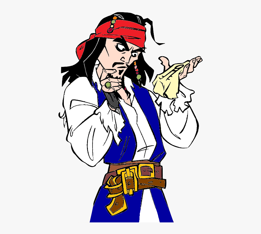 Captain Jack Sparrow By Tc - Cool Pirate Coloring Pages, Transparent Clipart