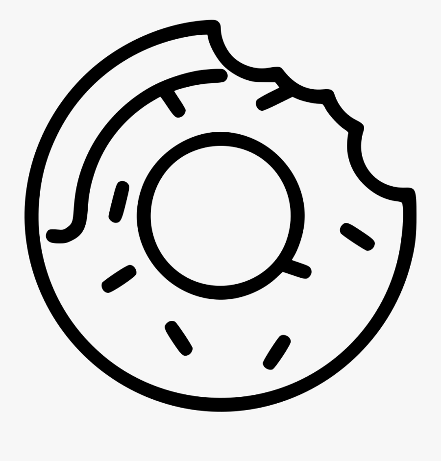 Transparent Donut Png - Clipart Black And White Transparent Donut, Transparent Clipart
