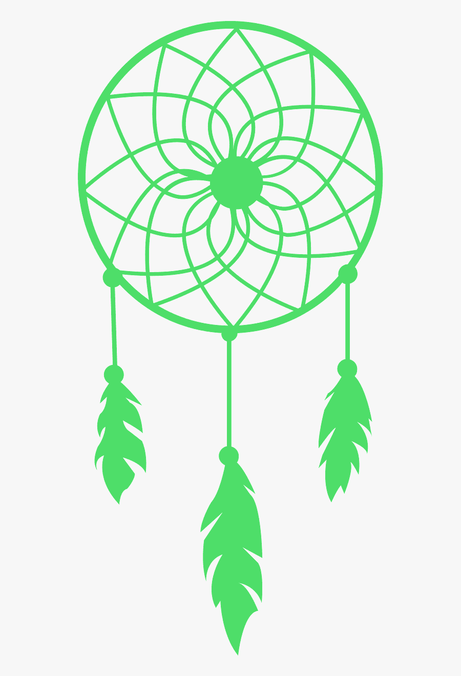 Dream Catcher Silhouette Vector, Transparent Clipart