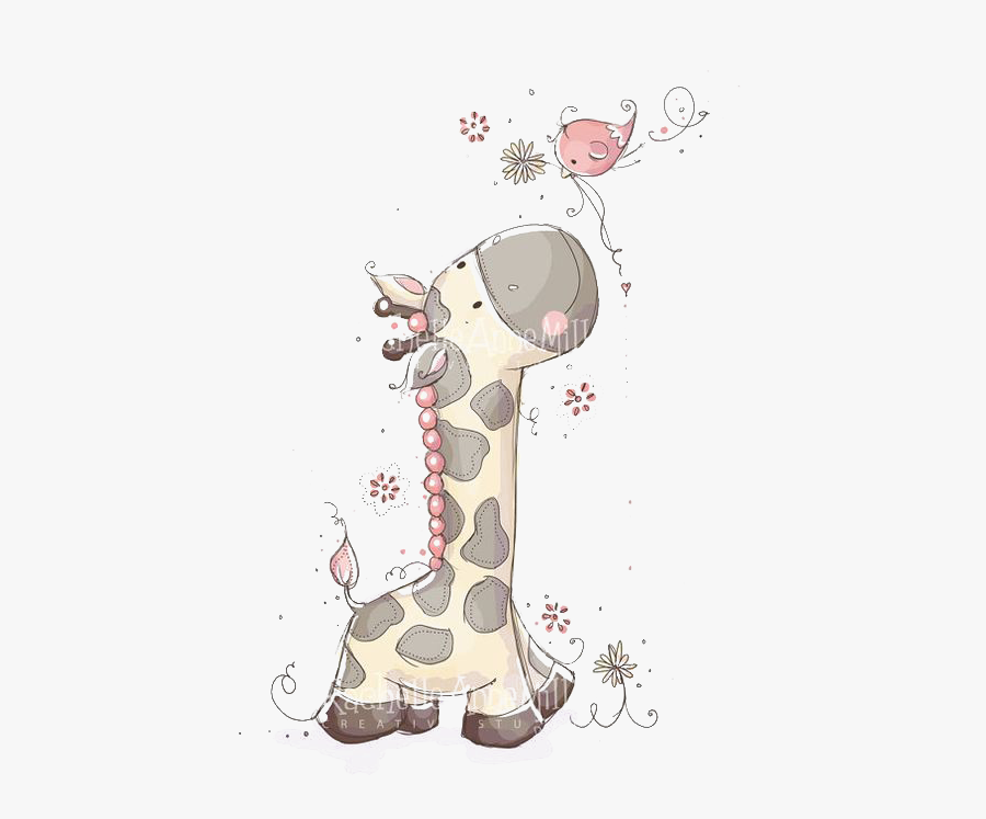 Cute Giraffe Illustrator Illustration Child Hq Image - Dibujos Infantiles Transfer, Transparent Clipart
