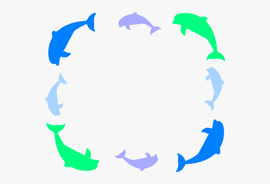 Transparent Dolphin Border, Transparent Clipart