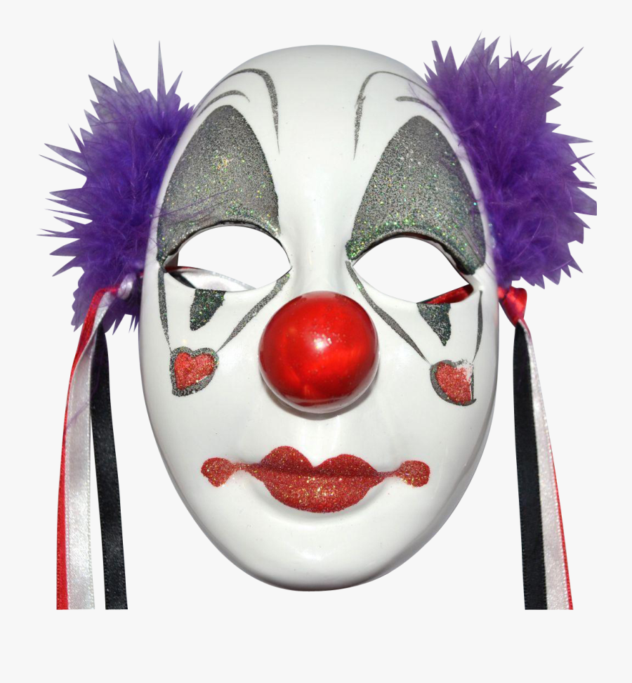 1989 Ucgc Hand-painted Porcelain Clown Face Mask - Clown Face Paint Png, Transparent Clipart