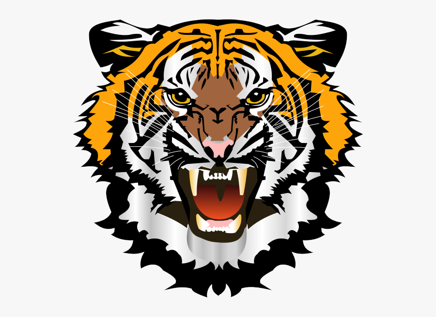 Angry Tiger Head Png, Transparent Clipart