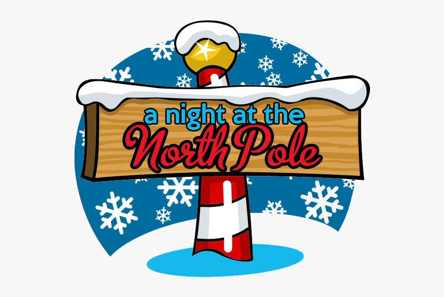 North Pole Sign Cartoon, Transparent Clipart