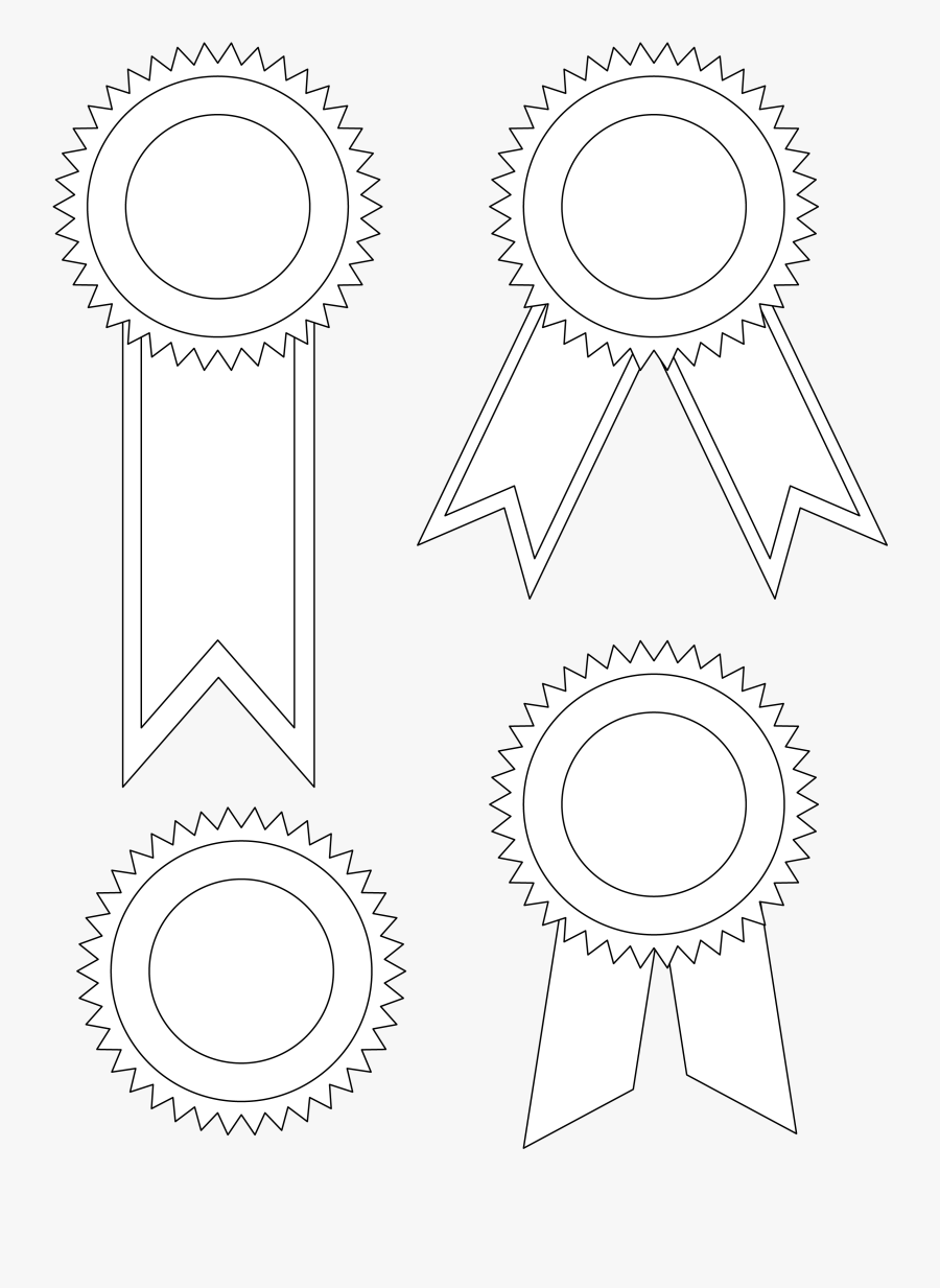 Award Clipart Printable - Ribbon Template Word, Transparent Clipart