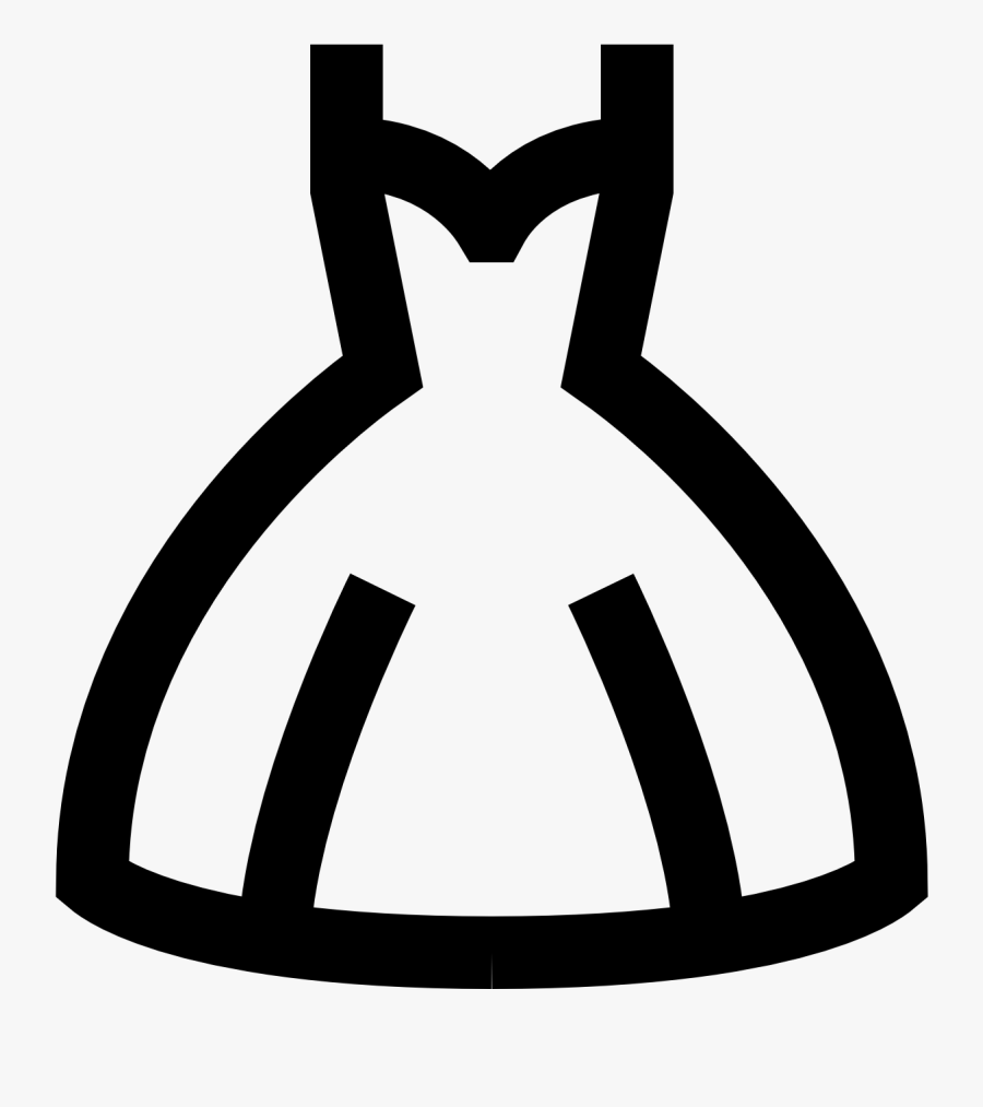 Wedding Clipart Clothes - Black And White Dress Png, Transparent Clipart