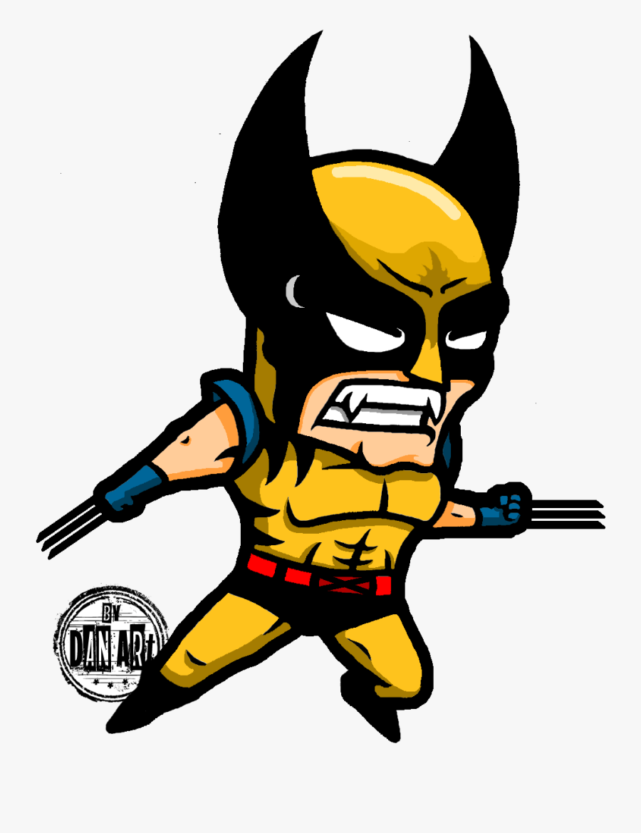 Clip Art Superhero Caricature - Wolverine Caricatura, Transparent Clipart