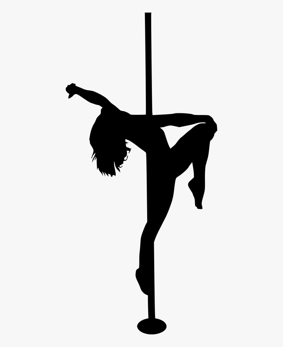 Pole Dancing Silhouette - Clipart Pole Dance Silhouette Png, Transparent Clipart