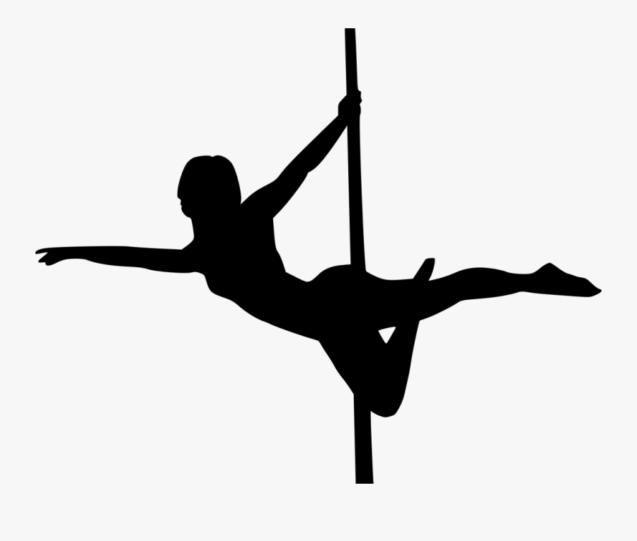 Pole Dancer Silhouette - Pole Dance Silhouette Png, Transparent Clipart