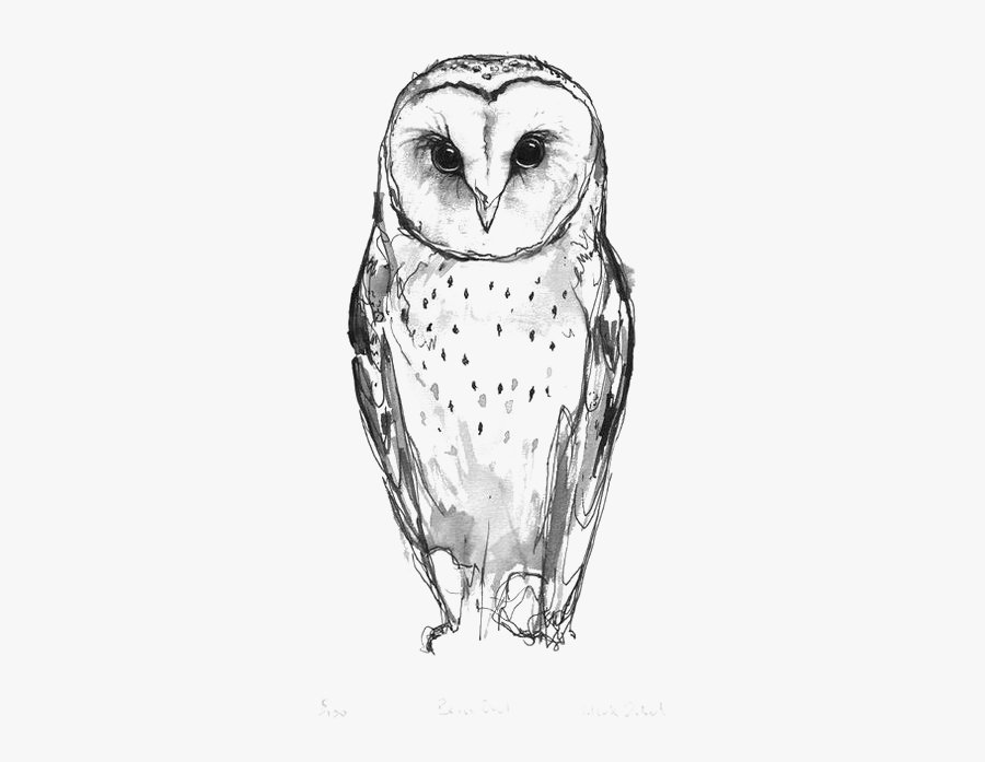 Idea Owl Drawing Tattoo Barn Download Free Image Clipart - Barn Owl Tattoo Design, Transparent Clipart