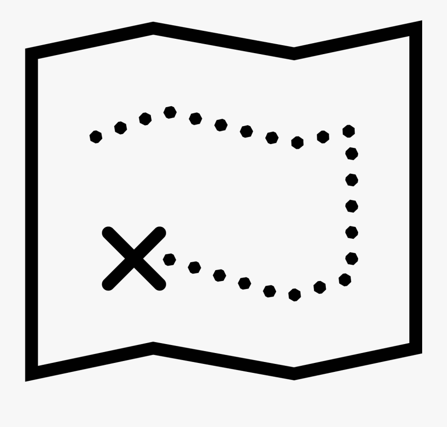 Treasure Map Icon, Transparent Clipart