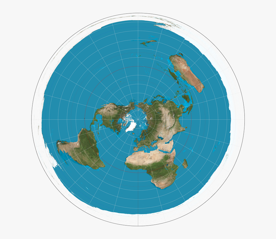 Transparent Northern Lights Clipart - Flat Earth Map Hd, Transparent Clipart