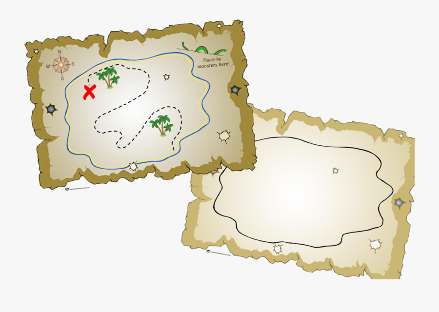 Treasure Mapcover - Free Treasure Map Eyfs, Transparent Clipart