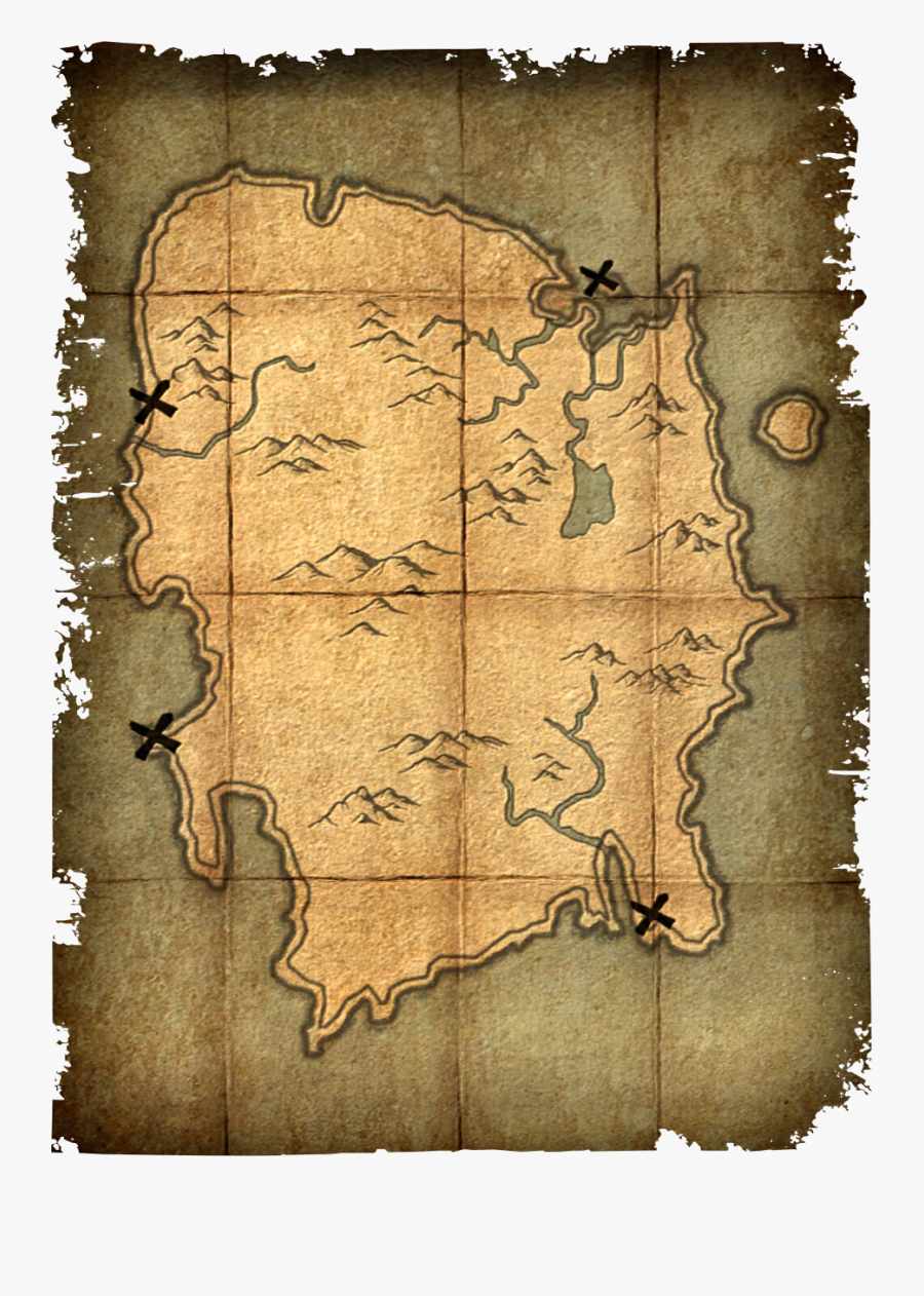 Treasure Map Png - Find Deathbrand Treasure, Transparent Clipart