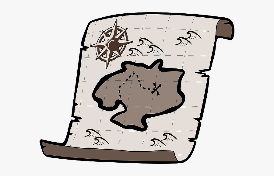 The Hunt Is On For Activité Pop - Drawing Of A Treasure Map, Transparent Clipart