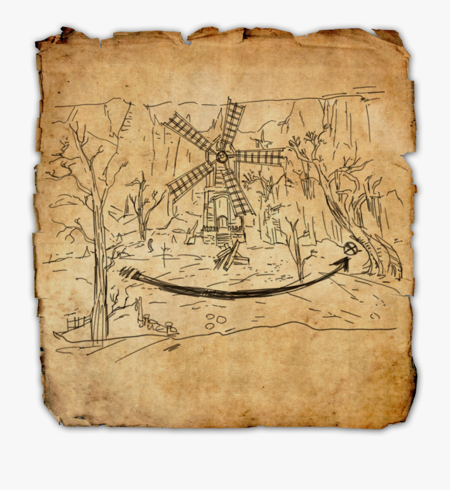 Treasure Map Png - Clockwork City Treasure Map 2, Transparent Clipart