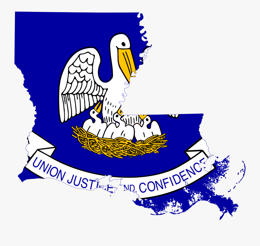Louisiana State Flag Map, Transparent Clipart