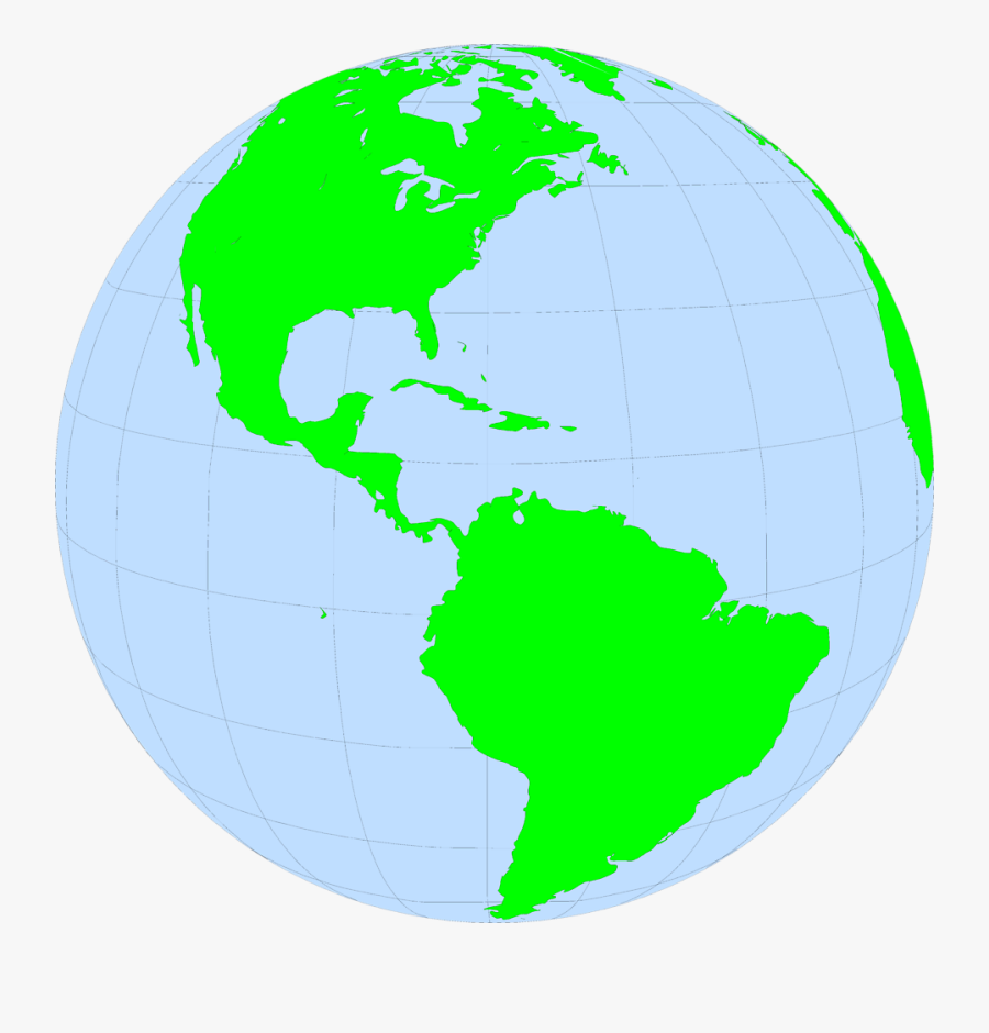 Globed Clipart Globe North America - Globe Showing North And South America, Transparent Clipart