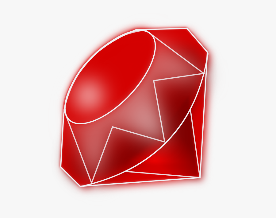 Red Gem Clipart, Transparent Clipart