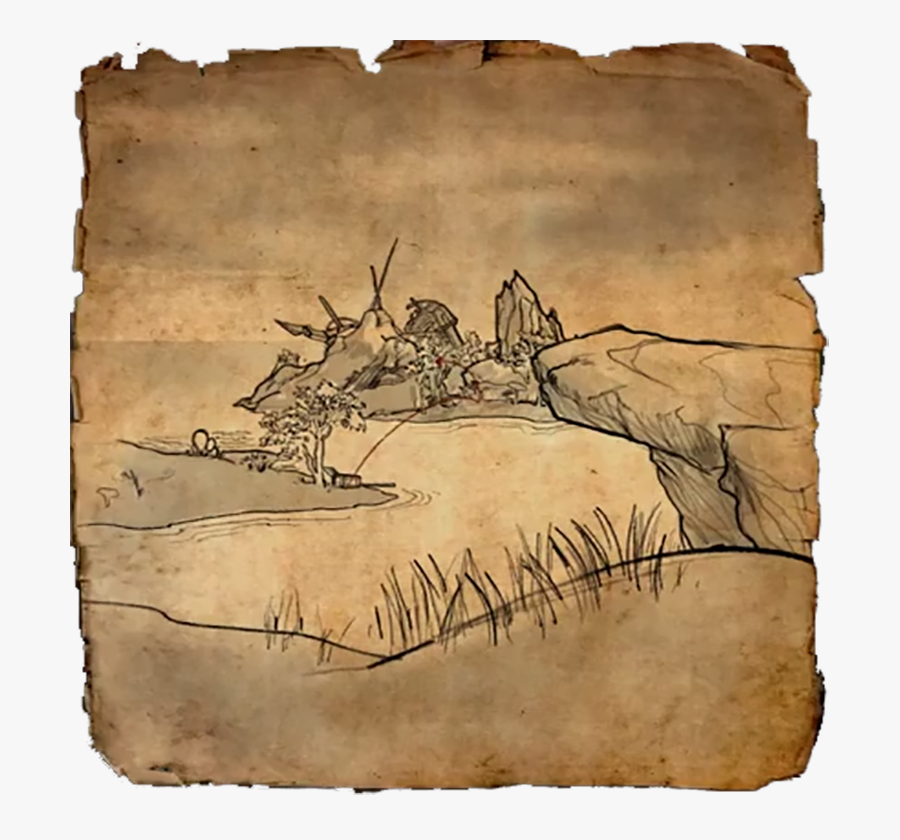 Clip Art Skyrim Treasure Map - Vvardenfell Treasure Map 3, Transparent Clipart